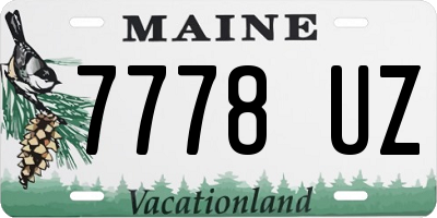 ME license plate 7778UZ