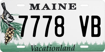 ME license plate 7778VB