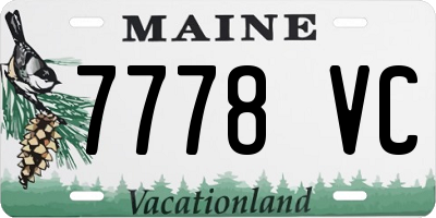 ME license plate 7778VC