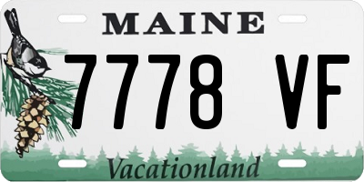 ME license plate 7778VF
