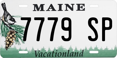 ME license plate 7779SP