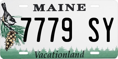 ME license plate 7779SY