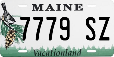 ME license plate 7779SZ