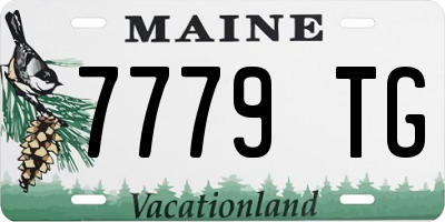ME license plate 7779TG