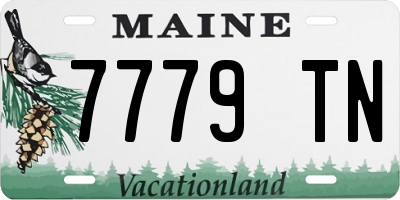 ME license plate 7779TN