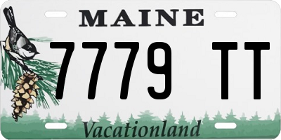 ME license plate 7779TT