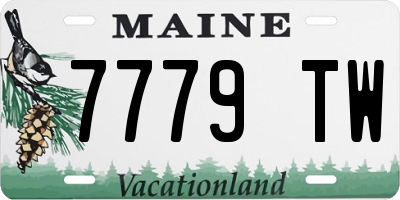 ME license plate 7779TW