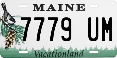 ME license plate 7779UM