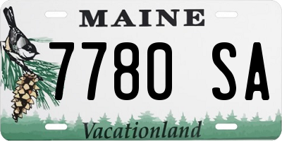 ME license plate 7780SA