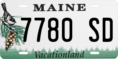 ME license plate 7780SD