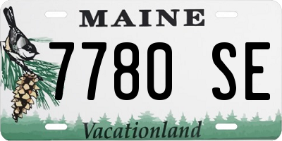 ME license plate 7780SE