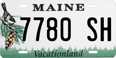 ME license plate 7780SH