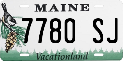 ME license plate 7780SJ