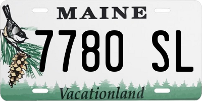 ME license plate 7780SL