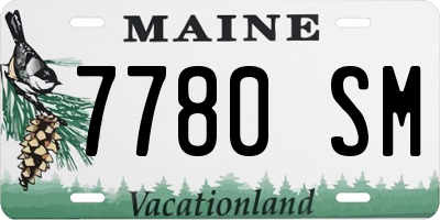 ME license plate 7780SM
