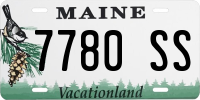 ME license plate 7780SS