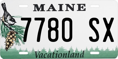 ME license plate 7780SX