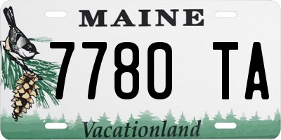 ME license plate 7780TA