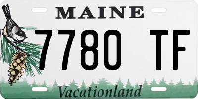 ME license plate 7780TF