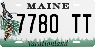 ME license plate 7780TT
