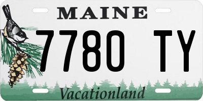 ME license plate 7780TY