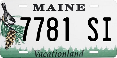 ME license plate 7781SI