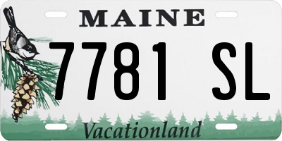 ME license plate 7781SL