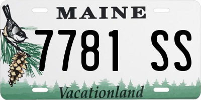 ME license plate 7781SS