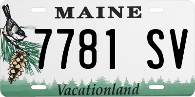 ME license plate 7781SV