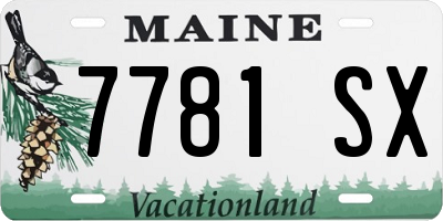 ME license plate 7781SX