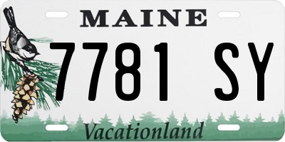 ME license plate 7781SY