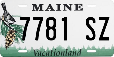 ME license plate 7781SZ