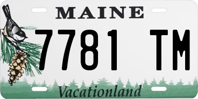 ME license plate 7781TM