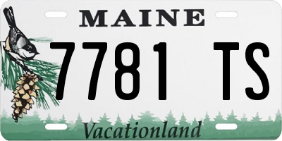 ME license plate 7781TS