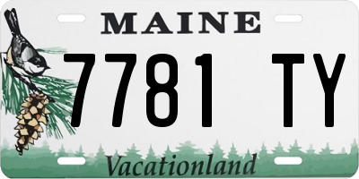 ME license plate 7781TY