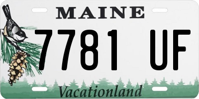 ME license plate 7781UF