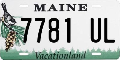 ME license plate 7781UL