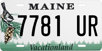 ME license plate 7781UR