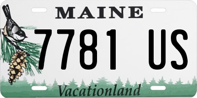 ME license plate 7781US