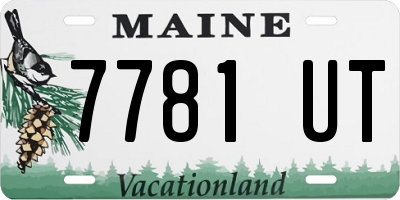 ME license plate 7781UT