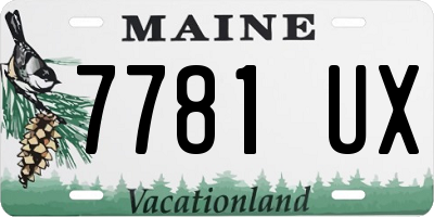 ME license plate 7781UX