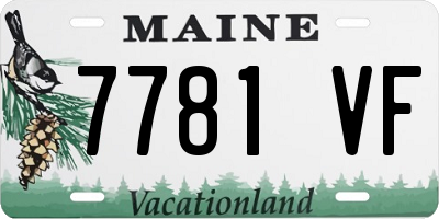 ME license plate 7781VF