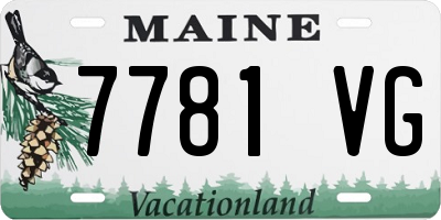 ME license plate 7781VG