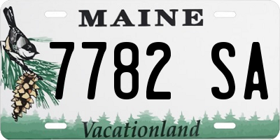 ME license plate 7782SA