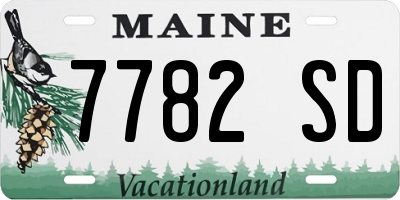 ME license plate 7782SD