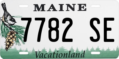 ME license plate 7782SE