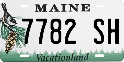 ME license plate 7782SH