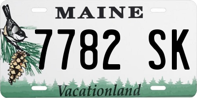 ME license plate 7782SK