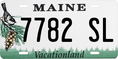 ME license plate 7782SL