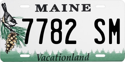 ME license plate 7782SM